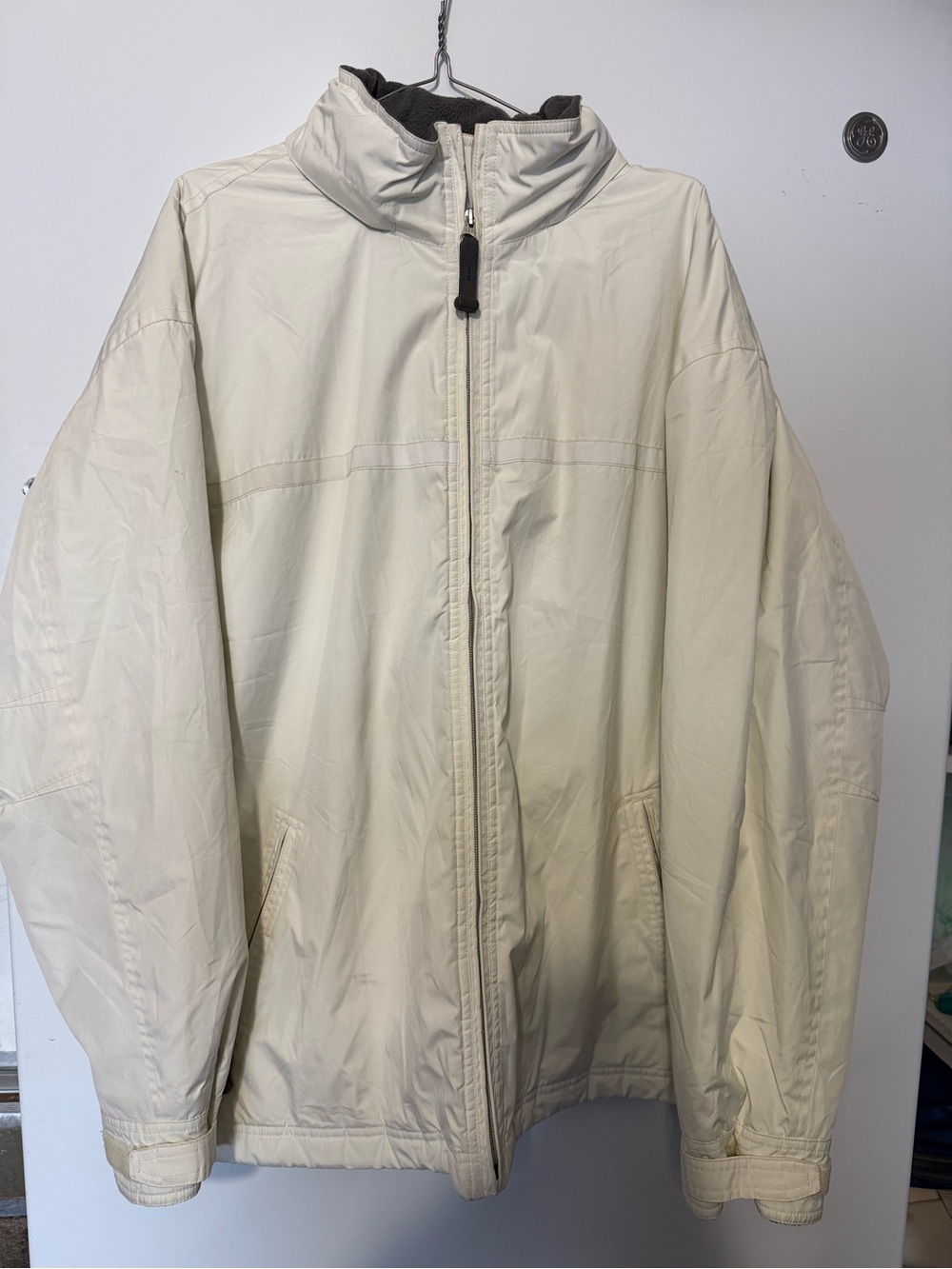 GAP Cream Lightweight Zip-Up Shirt Jacket